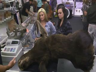 Two Lesbos Came To Pawn Moose Head And Ended Up Fucked