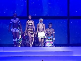 South African topless cultural show