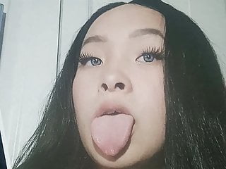 Cum tribute slutty Asian teen