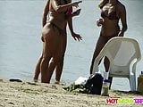 Super Hot Ass Thong latina Milf voyeured at the beach spycam