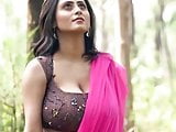 Maria Hot in Pink Saree