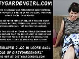 Big prolapse dildo in prolapsing anal hole Dirtygardengirl