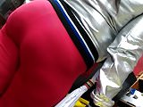 Big ass butt in red spandex, pt.1